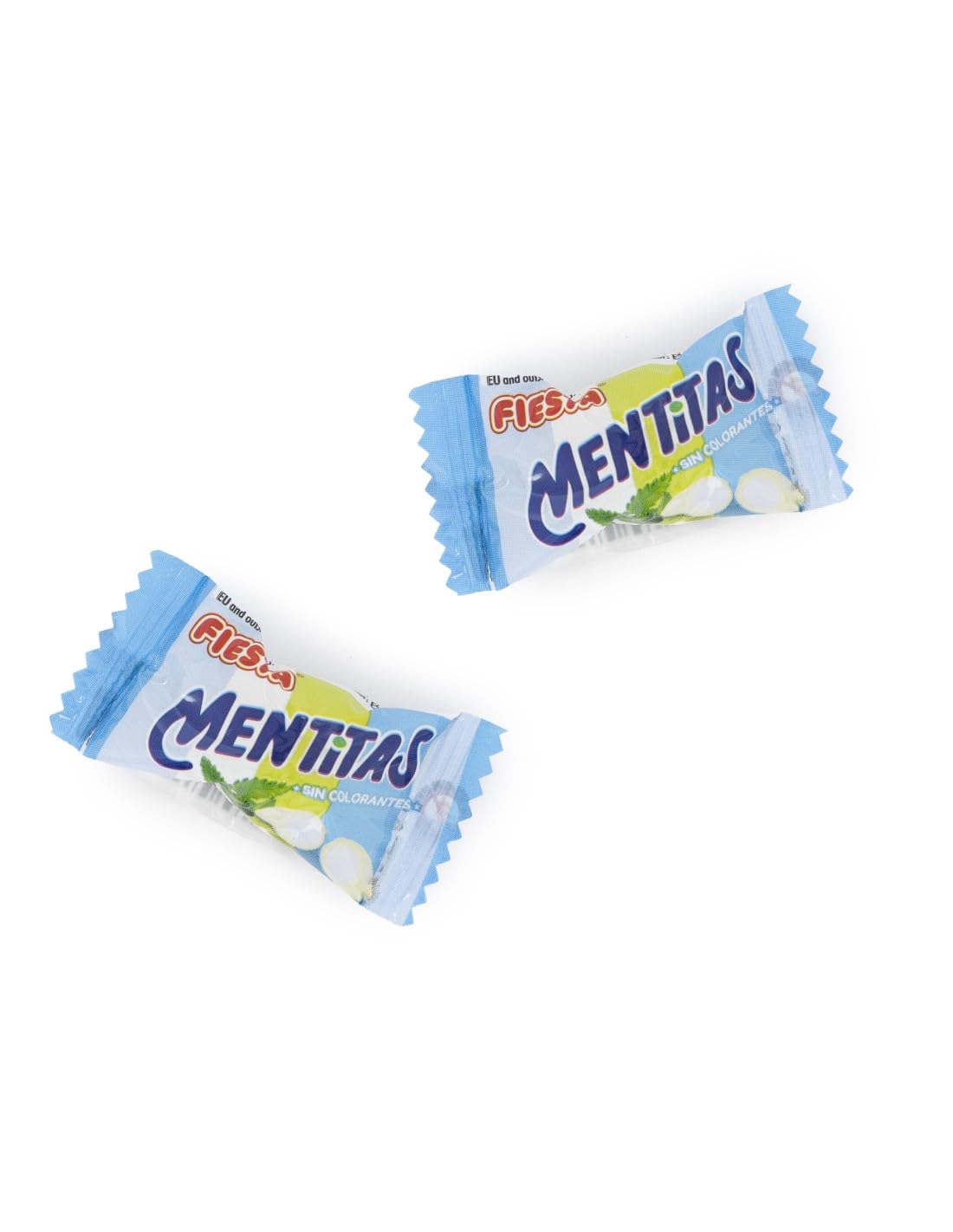 Mentitas Menta FIESTA - Bolsa 270 Unids. - Caramelo Duro Relleno de Masticable Sabor Menta - MENTITAS