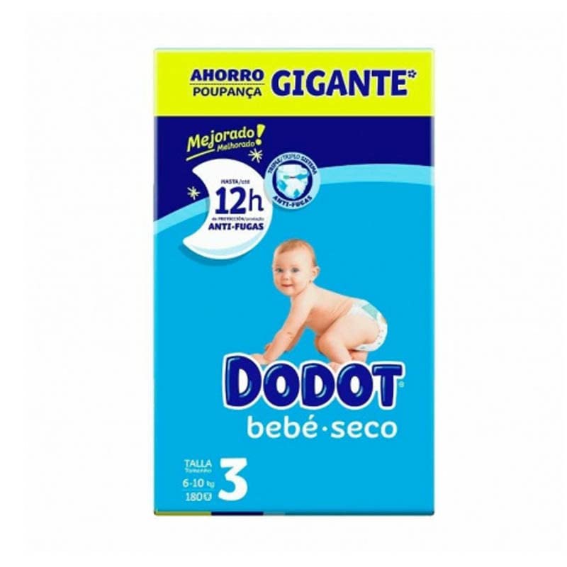 Dodot Pañales Baby Dry Mega Box Tamaño 3-180 unidades