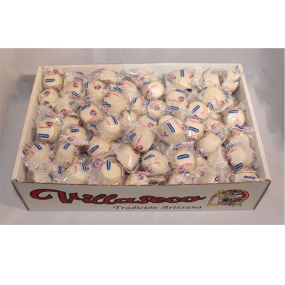 Mulatitos blancos Villaseco de Nava del Rey (Valladolid) - morenitos blancos - mantecados con cobertura blanca - caja 3 kg (envueltos individualmente)