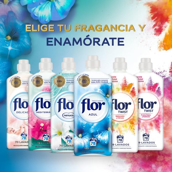 Flor Azul Suavizante Concentrado para la ropa - 430 lavados (2 x 215 lavados)