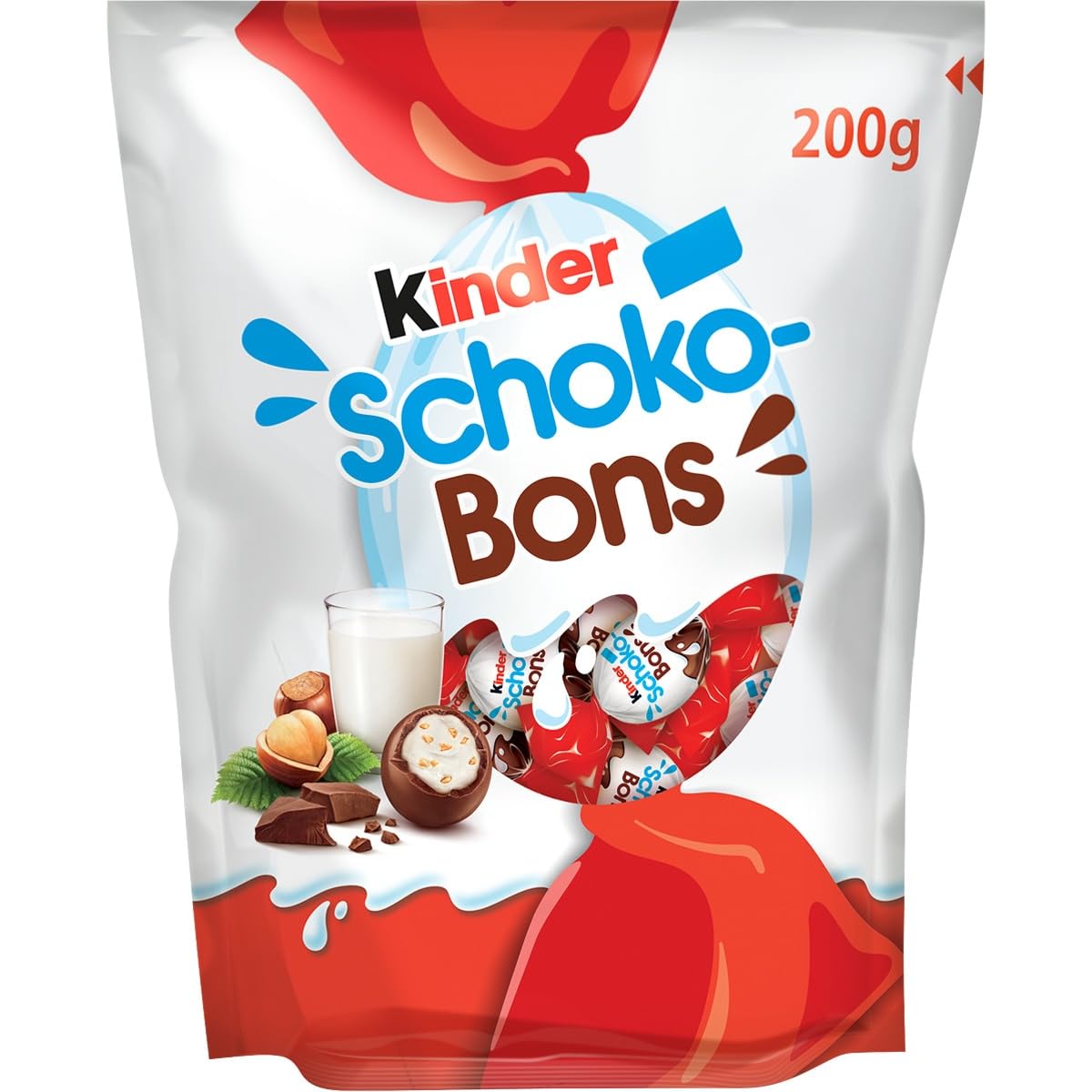 Huevos Kinder Shocobons Chocolate - Caja con 5 Bolsas de 200 gramos de Kinder ShocoBons Chocolate con LECHE - 165 Huevos Kinder ShocoBons
