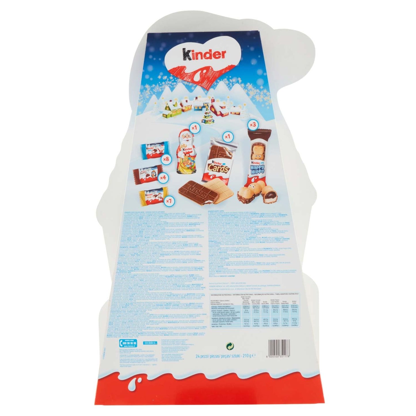 Calendario de Adviento Kinder Biscuits - Calendario de Adviento con deliciosas especialidades de chocolate - 1 calendario de 203g