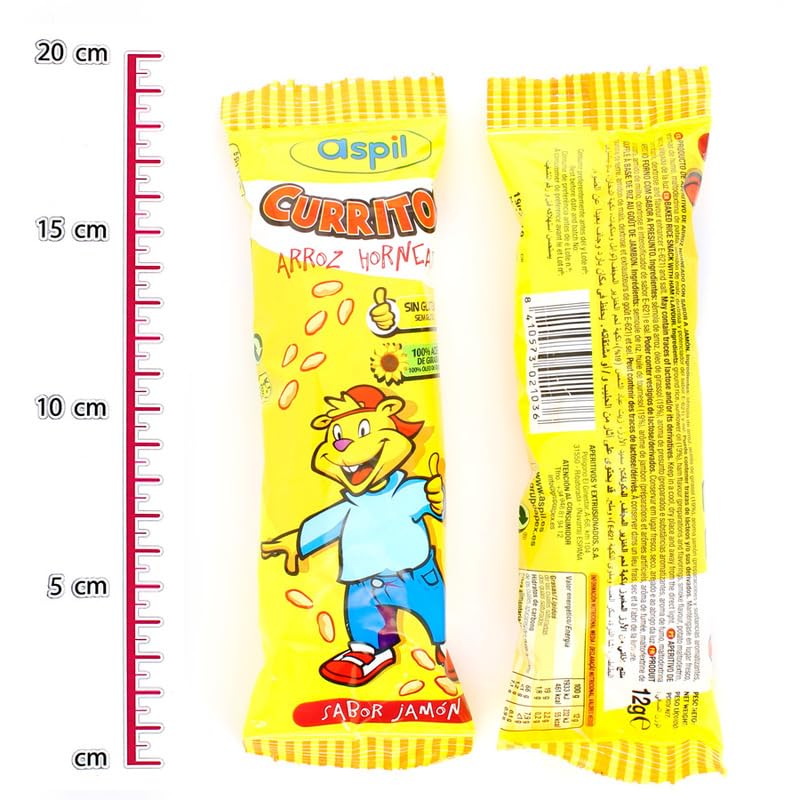 BOLSITAS CURRITOS ARROZ INFLADO JAMON ASPIL 50 UNIDADES