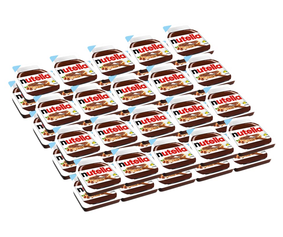 FERRERO - Nutella en monodosis, set de 40 unidades de 15 g, crema de avellanas y chocolate para untar - Pack Promoo
