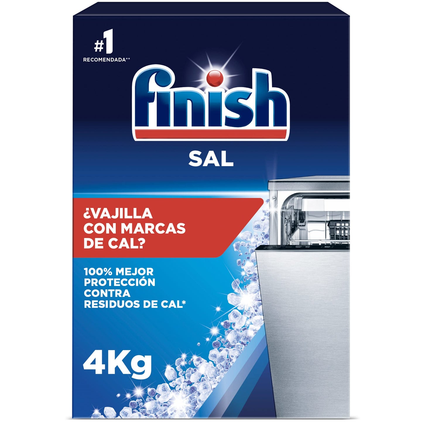 Finish Sal para Lavavajillas, Función Antical, Mayor Rendimiento del Lavaplatos, 12 kg