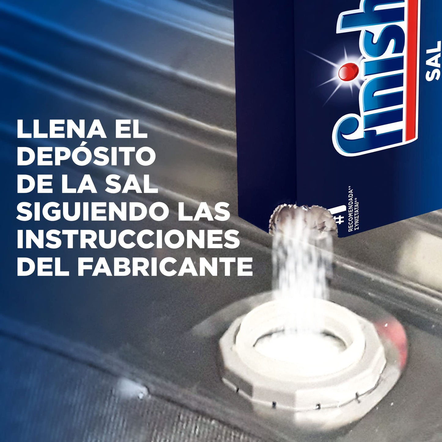 Finish Sal para Lavavajillas, Función Antical, Mayor Rendimiento del Lavaplatos, 12 kg