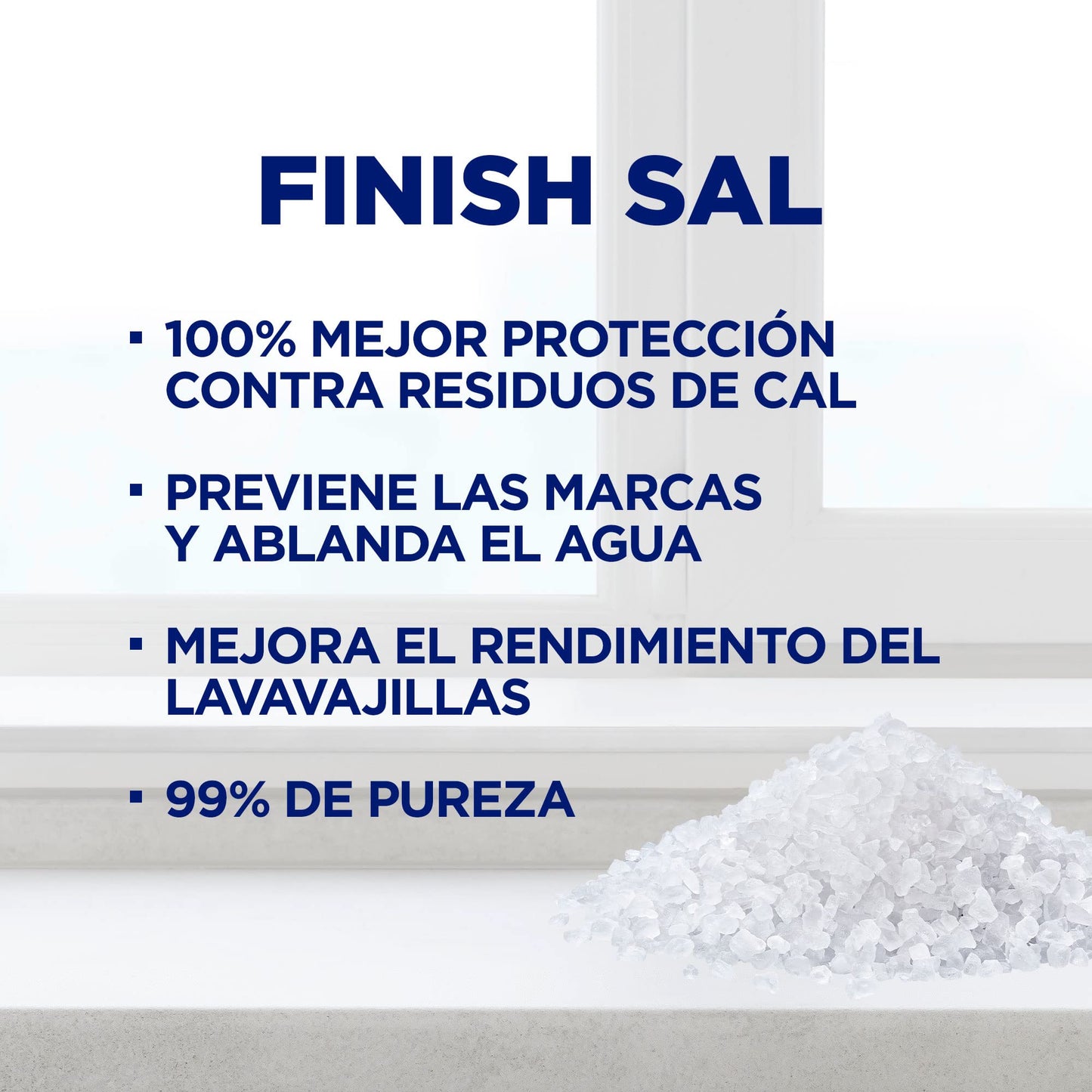 Finish Sal para Lavavajillas, Función Antical, Mayor Rendimiento del Lavaplatos, 12 kg