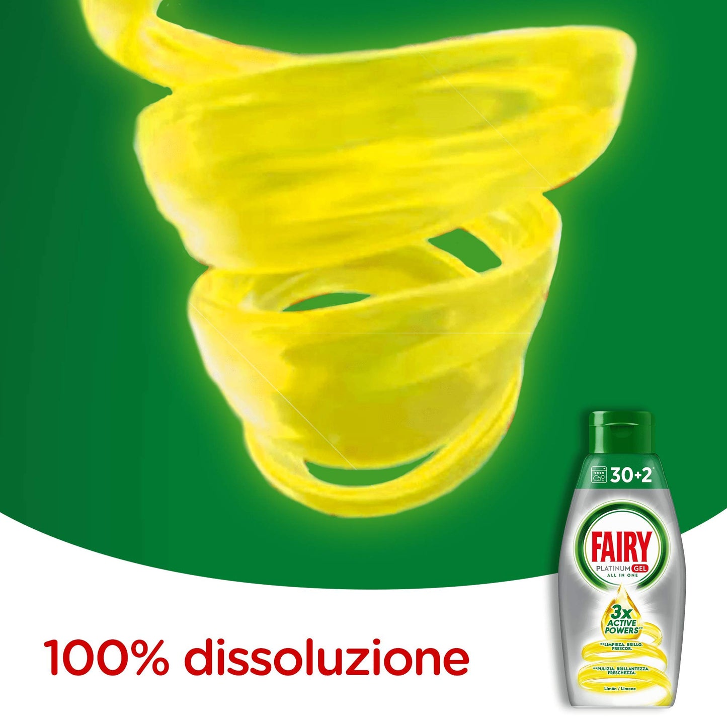 Fairy Platinum Gel Detergente para Lavavajillas, Limón, 650ml