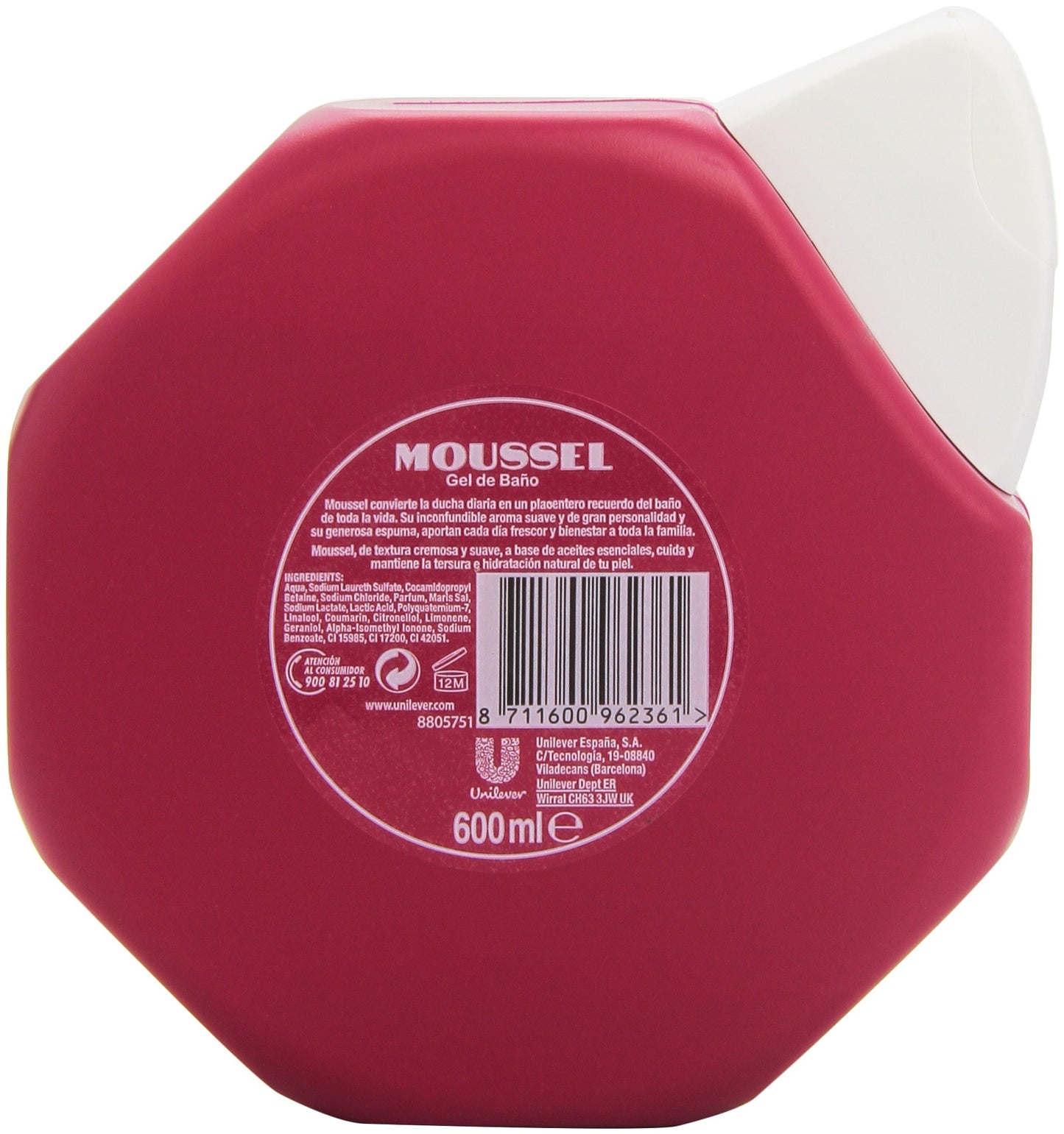 Moussel Classique - Gel Moussant - Gel de baño con aceites esenciales naturales - 600 ml