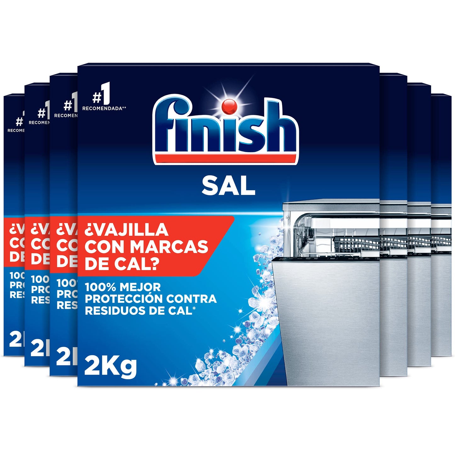 Finish Sal para Lavavajillas, Función Antical, Mayor Rendimiento del Lavaplatos, 12 kg