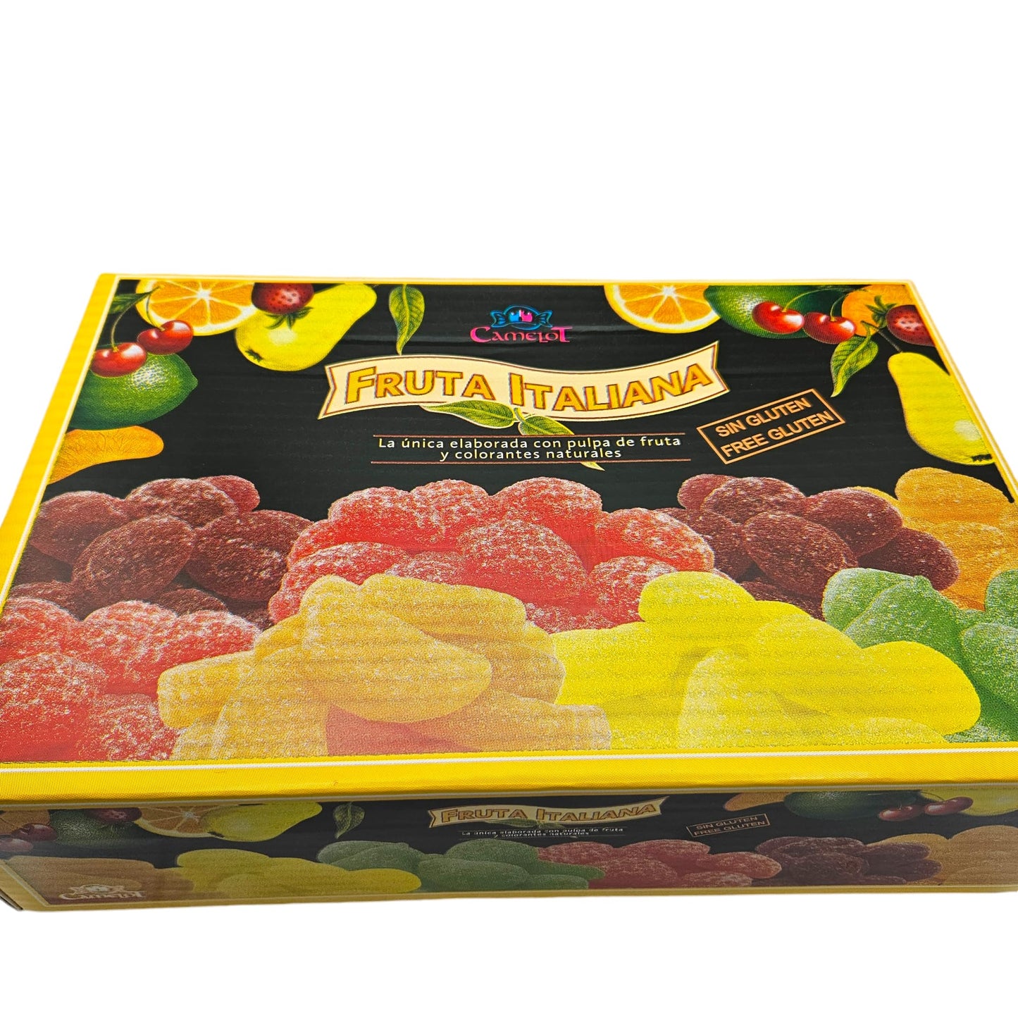 Fruta Italiana - Caja 3 Kg - Sin Gluten - Camelot - Sabores Surtidos - Elaborada con Pulpa de Fruta - Jalea de Fruta