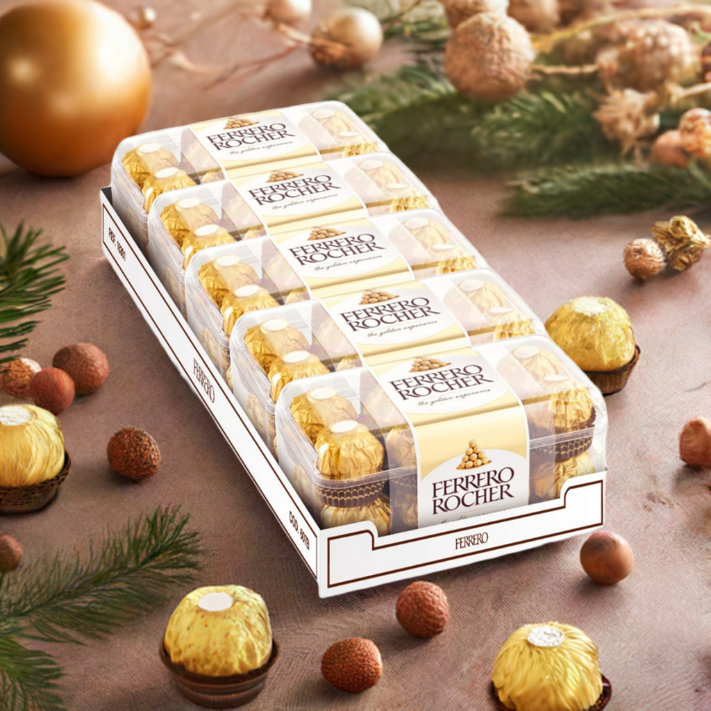 5 unidades FERRERO ROCHER T16 200G | Paquete de 5 unidades