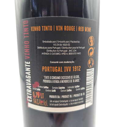 Vino Tinto de Mesa - Extravagante. Caja 6 Unid. 14% Alcohol.