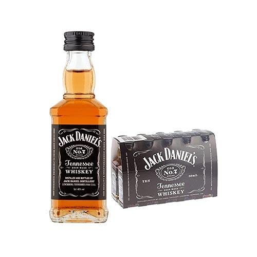 Jack Daniels Miniature American Bourbon Whiskey 5cl Miniature - 10 Pack