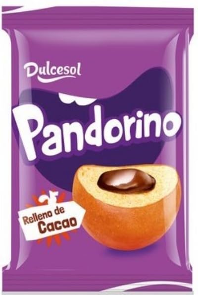 Pandorinos Dulcesol - Caja 24 Pandorinos Rellenos de Cacao - Tierno Bollo Relleno de Chocolate - Pandorino.