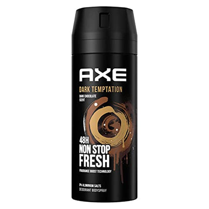 AXE Desodorante en aerosol Dark Temptation, 6 x 150 ml, desodorante en espray para hombre, sin sales de aluminio