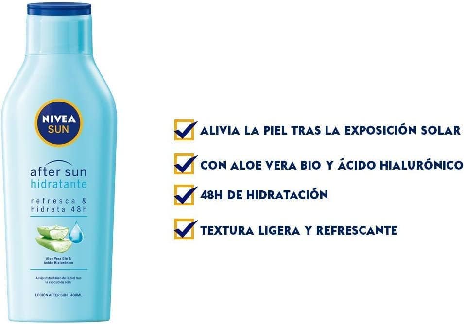 NIVEA SUN Protege & Hidrata Spray Solar FP50 (1 x 270 ml) + NIVEA SUN After Sun Loci?n Hidratante (1 x 200 ml) - PACK