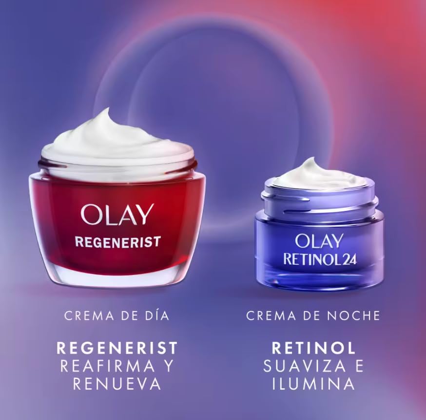 Genérico Pack Especial con Neceser + Masajeador facial: Regenerist Crema De Día 50ml + Retinol24 Crema Hidratante De Noche 15ml. Pack Neceser.