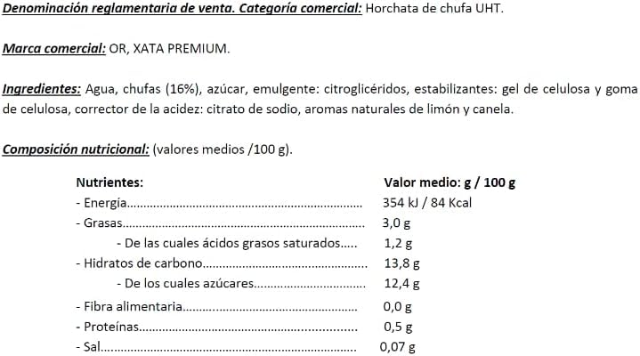 Horchata Premium Or Xata