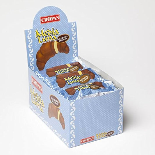 Media Luna Chocolate Cropan - Pack de 12 Medias Lunas Recubiertas de Chocolate