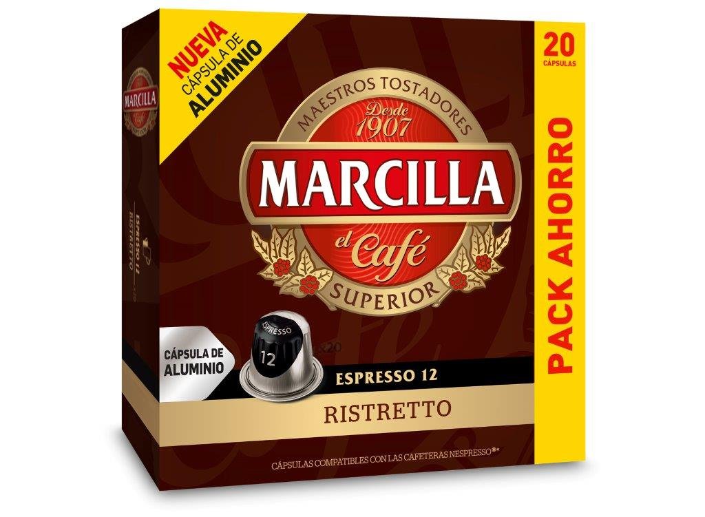 Marcilla Ristretto Capsulas Compatibles Nespresso - 20 Unidades