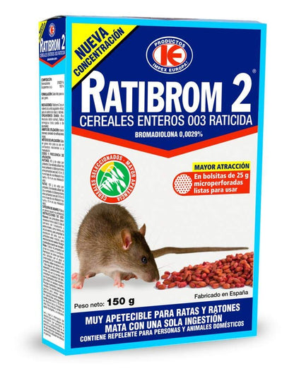 Ratibrom Cereales 150 grs - Raticida en Cereales - Mayor atracción