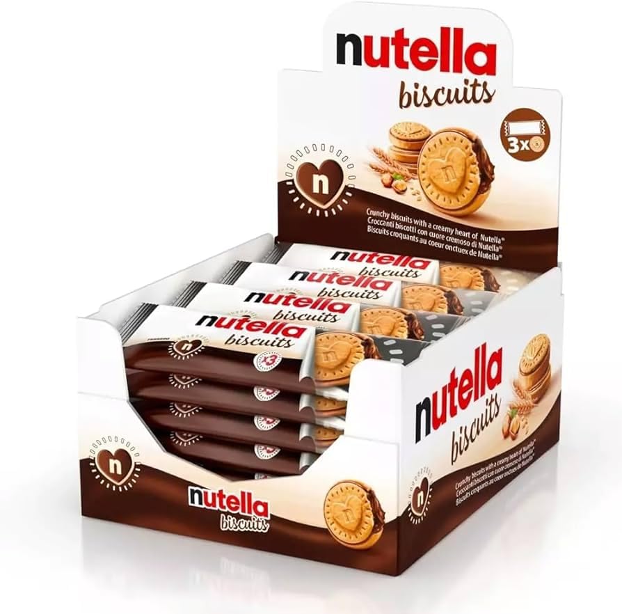 Galletas Nutella 41 g é 3 galletas en un paquete | Galletas rellenas de avellana y cacao Nutella (28)