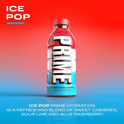 Prime Hydration Drink Sabor "Ice Pop" (paquete de 12)