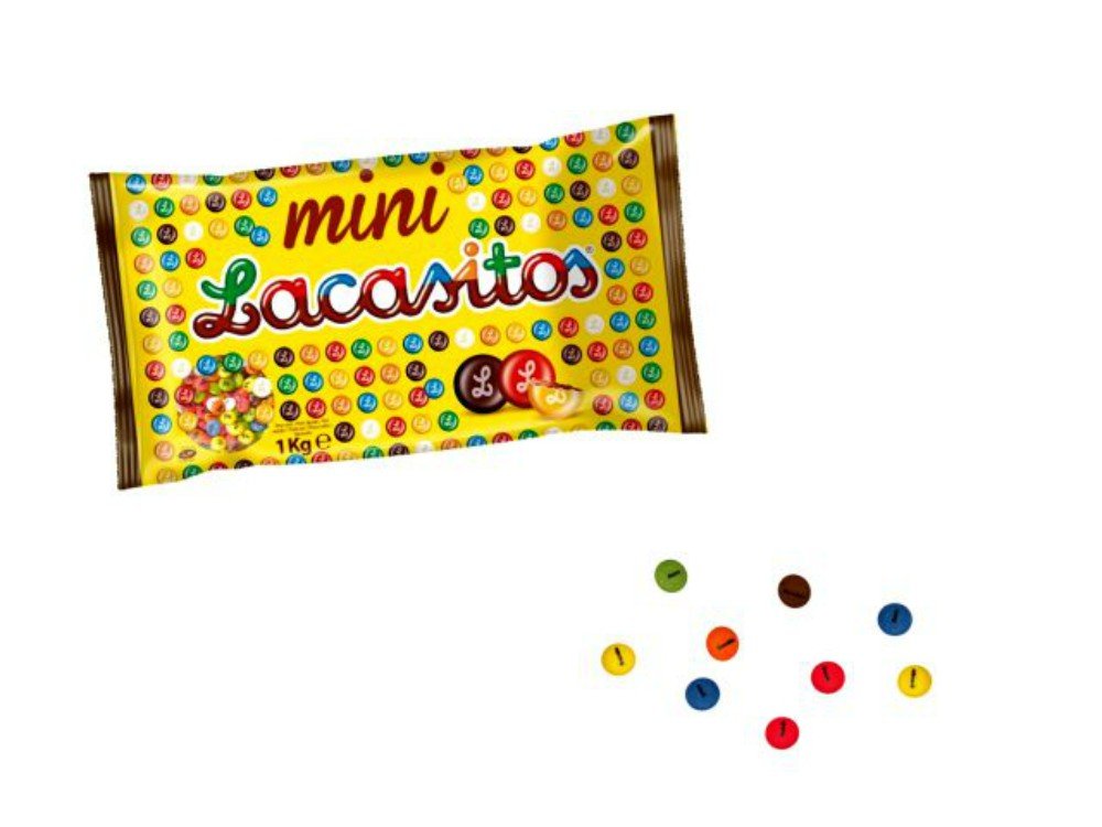 Bolsa de 1Kg de Mini Lacasitos de Colores con Chocolate Golosinas. Juguetes y Regalos Baratos para Fiestas de Cumpleaéos, Bodas, Bautizos, Comuniones y Eventos.