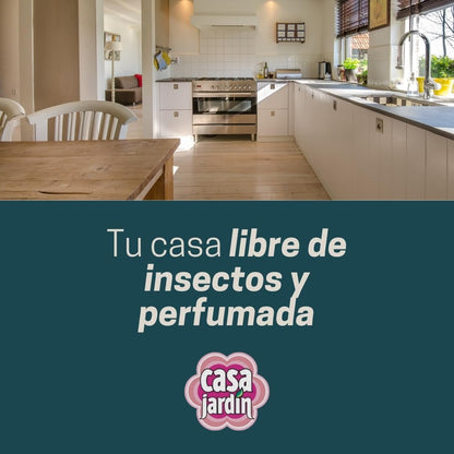 CASA JARDÍN | Insecticida Aerosol Fórmula Eficaz para Espacios Exteriores e Interiores | Eficaz contra Insectos Voladores y Rastreros | Larga Duración