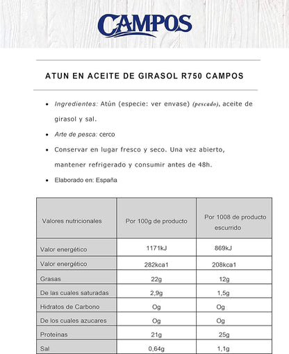 Atun Claro Campos Aceite Girasol