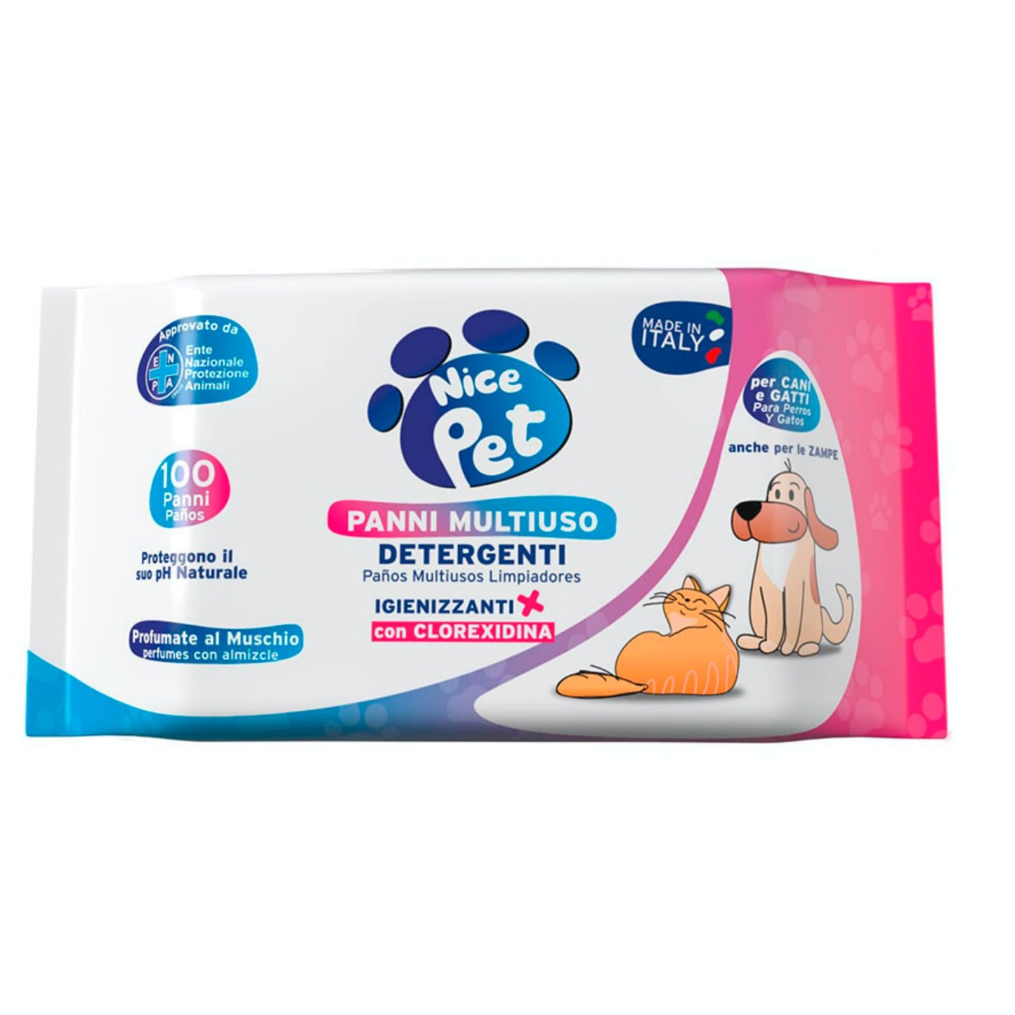 TOALLITAS para PERROS | Toallitas Higiénicas para Mascotas | 100 Unidades | con CLORHEXIDINA | Protegen PH Natural | Perfumadas con Almizcle