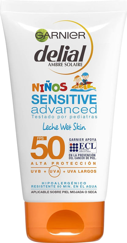 Protector Solar Delial Kids - IP50 - Pack de 2 Unid - Tubo 150 ml - Delial Ni?os Sensitive Advanced