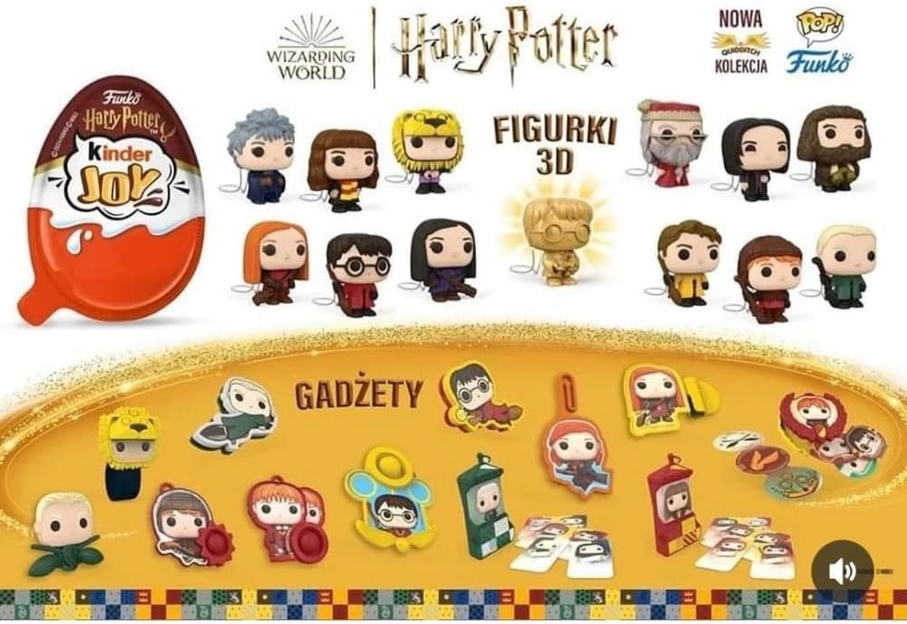 Kinder Joy Harry Potter Funko 2º Edición - Color Marrón" Colección 2024 | Contiene 36 Unidades