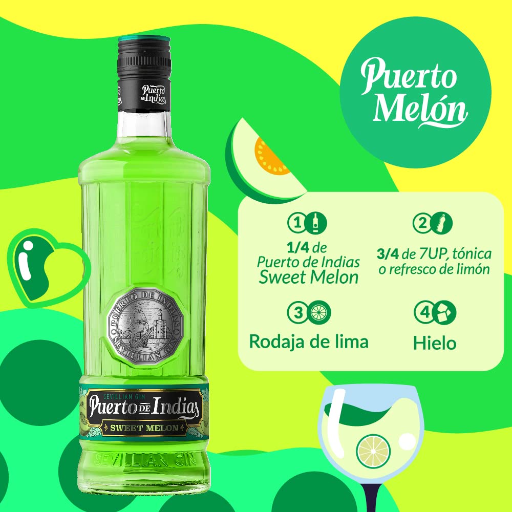 Puerto de Indias – Ginebra de Melon, Melocoton, Limon y Classic Premium – Sweet Melon, Peach, Lemoberry and Classic Premium Gin