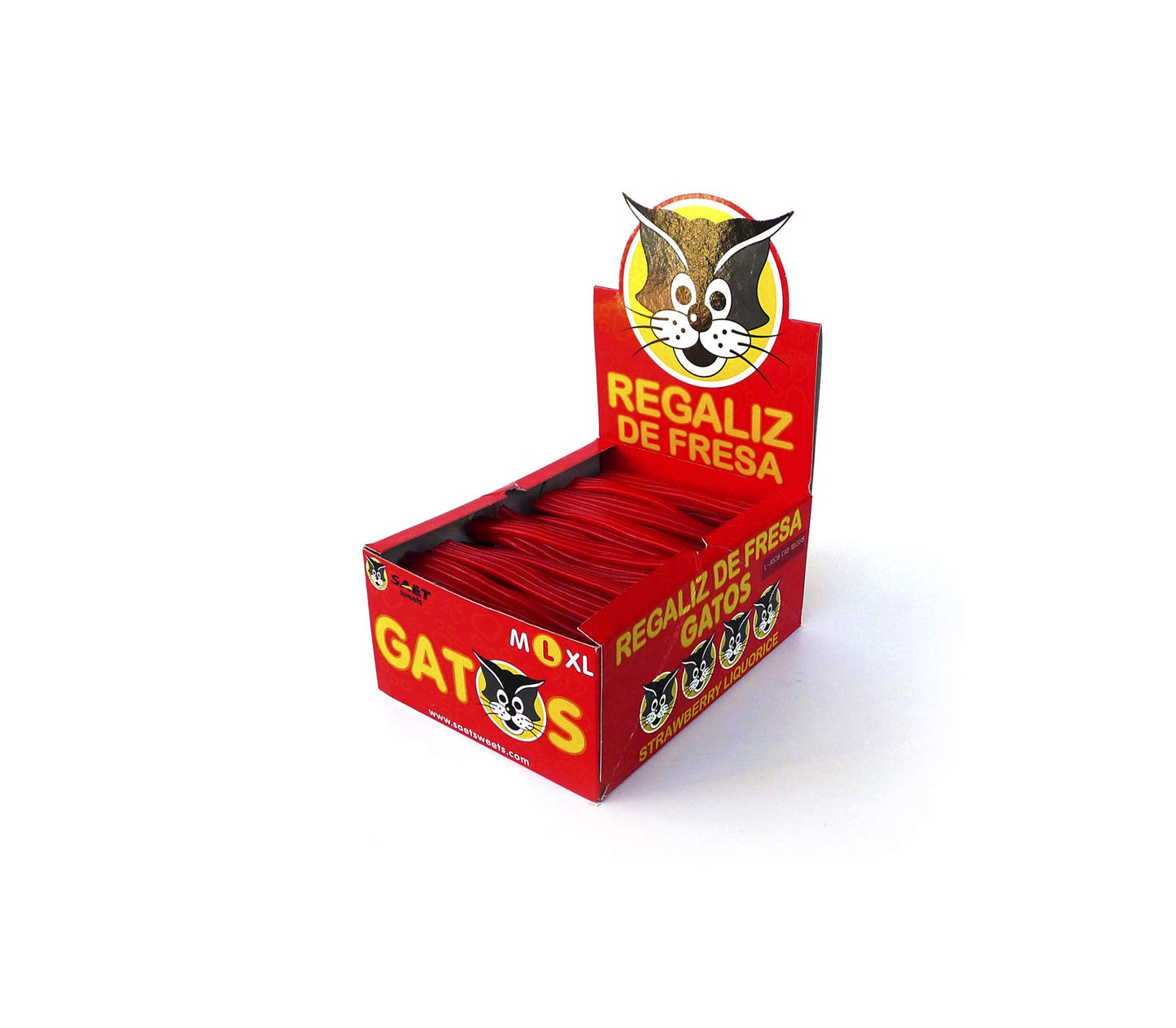 Gatos Regaliz XL Fresa 85 ud 680 g