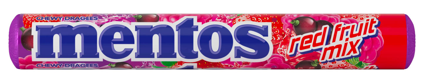 Mentos Mix de Frutos Rojos, Caramelo Masticable - 20 unidades de 38 gr (Total 760 gr)