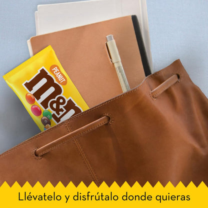 M&M's Peanuts Snack en Bolitas de Colores con Cacahuete y Chocolate con Leche (24 x 45g)