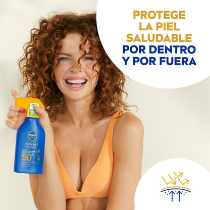 NIVEA SUN Protege & Hidrata Spray Solar FP50 (1 x 270 ml) + NIVEA SUN After Sun Loci?n Hidratante (1 x 200 ml) - PACK