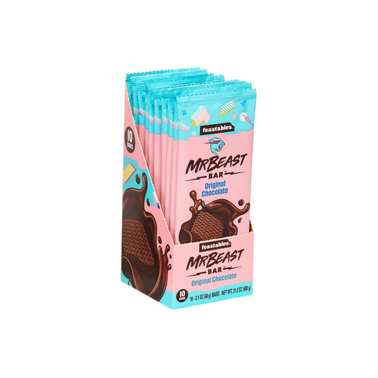 Feastables MrBeast Chocolate Bars/Barras de chocolate (10 x 60 g) - El regalo de chocolate para la verdadera bestia.