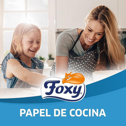 Foxy Tornado Azul Papel Multiusos, 1 Kg de papel(cada una), 340 servicios por cada rollo, Certificacién PEFC - 6 unidades