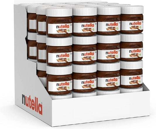 Deliex delicias de Extremadura. Nutella mini 25 gr x 64 uds crema de cacao y avellanas. Caja Ferrero porciones pequeéa