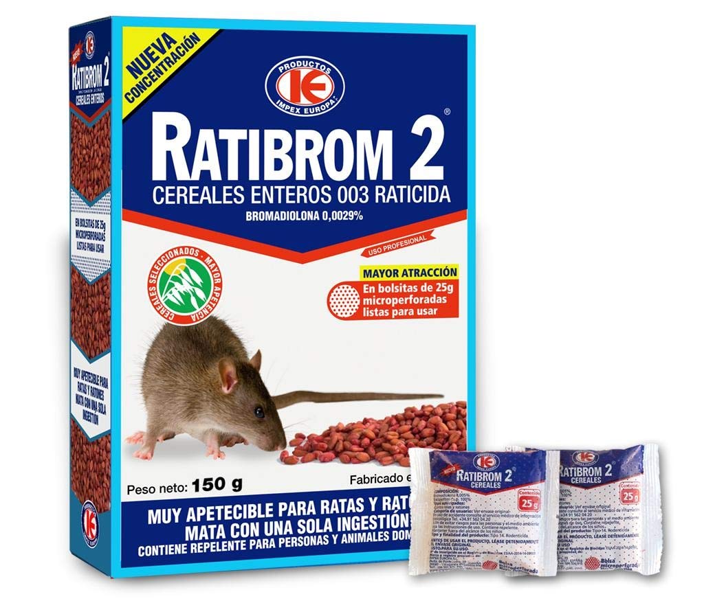 Ratibrom Cereales 150 grs - Raticida en Cereales - Mayor atracción