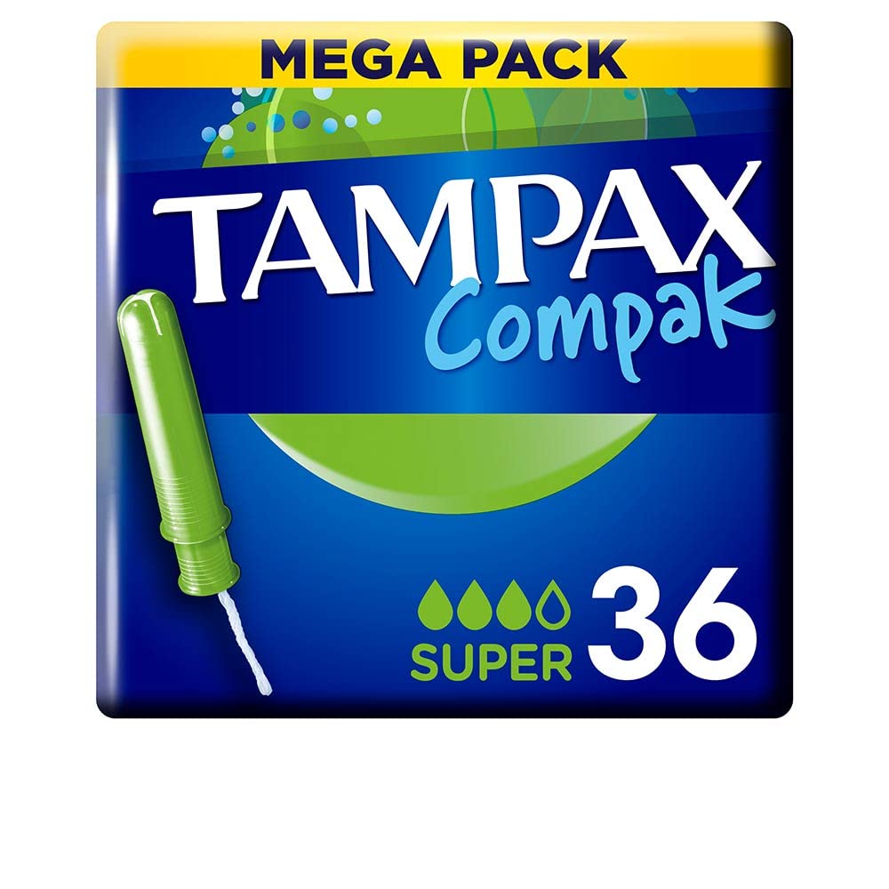 Tampax Compak SUPER Tampones - Mega Pack de 36 Unidades