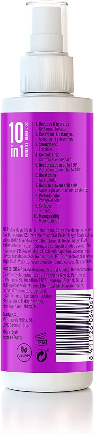 Revlon Magic Flash, cuidado del cabello sin enjuague 10 en 1, 200 ml