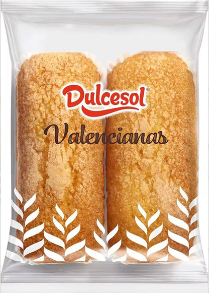 Magdalenas Valencianas Dulcesol Envueltas individualmente 1,89Kg - 30 unidades - Valencianas Tradicionales - Magdalenas Tiernas