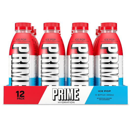 PRIME Hydration Ice Pop Drink, 12 x 500ml