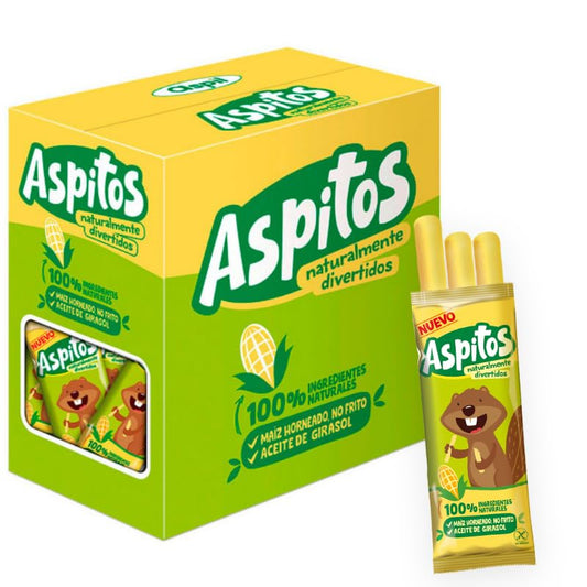 Gusanitos de Maiz Aspitos - Aspil - Super Aspitos Natural - Caja con 75 unidades