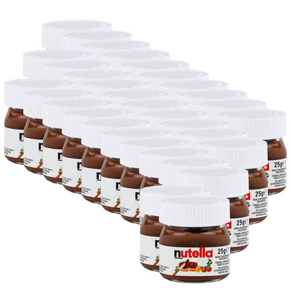 Ferrero Nutella - Juego de 32 tarros pequeéos de 25 g, para untar, crema de nuez y chocolate