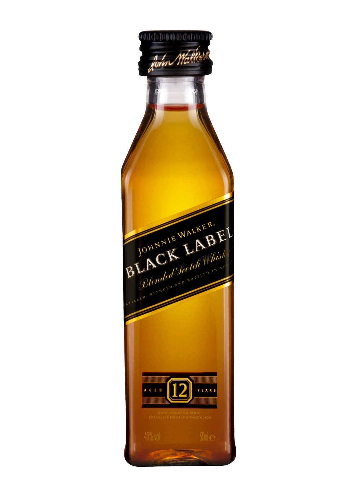 Johnnie Walker Black Label Blended Whisky 5cl Miniature - 12 Pack